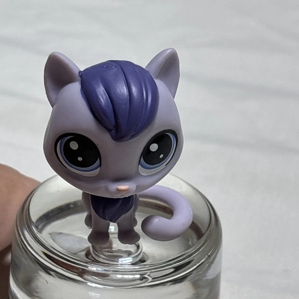 Littlest Pet Shop‎ LPS #2-76 Dane Catso Cat Purple Kitty Blue Eyes